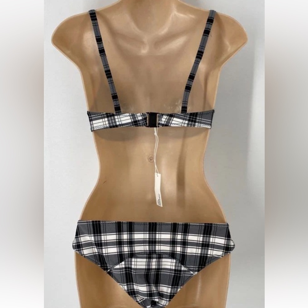 NWT Lisa Marie Fernandez Plaid Goldwyn Bikini - Size 3 Medium - Picture 2 of 5